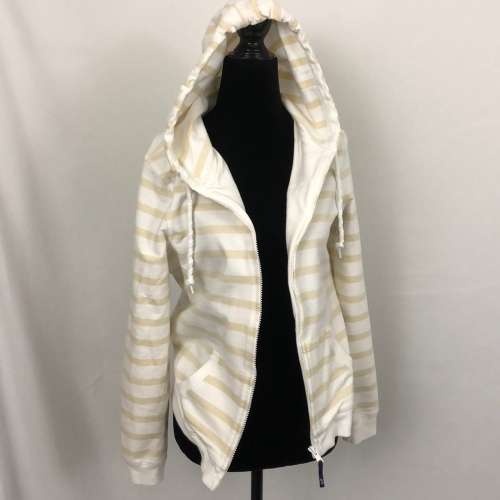 Vineyard Vines white & tan stripe hoodie size M